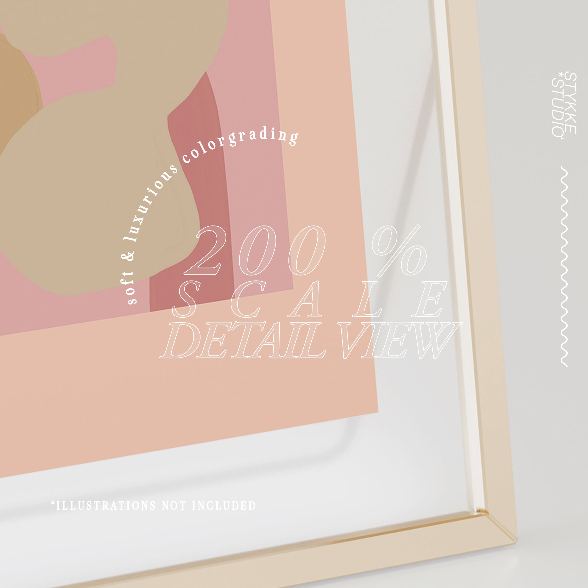 Framed Card Mockup | Gold & Glass Mockup 04