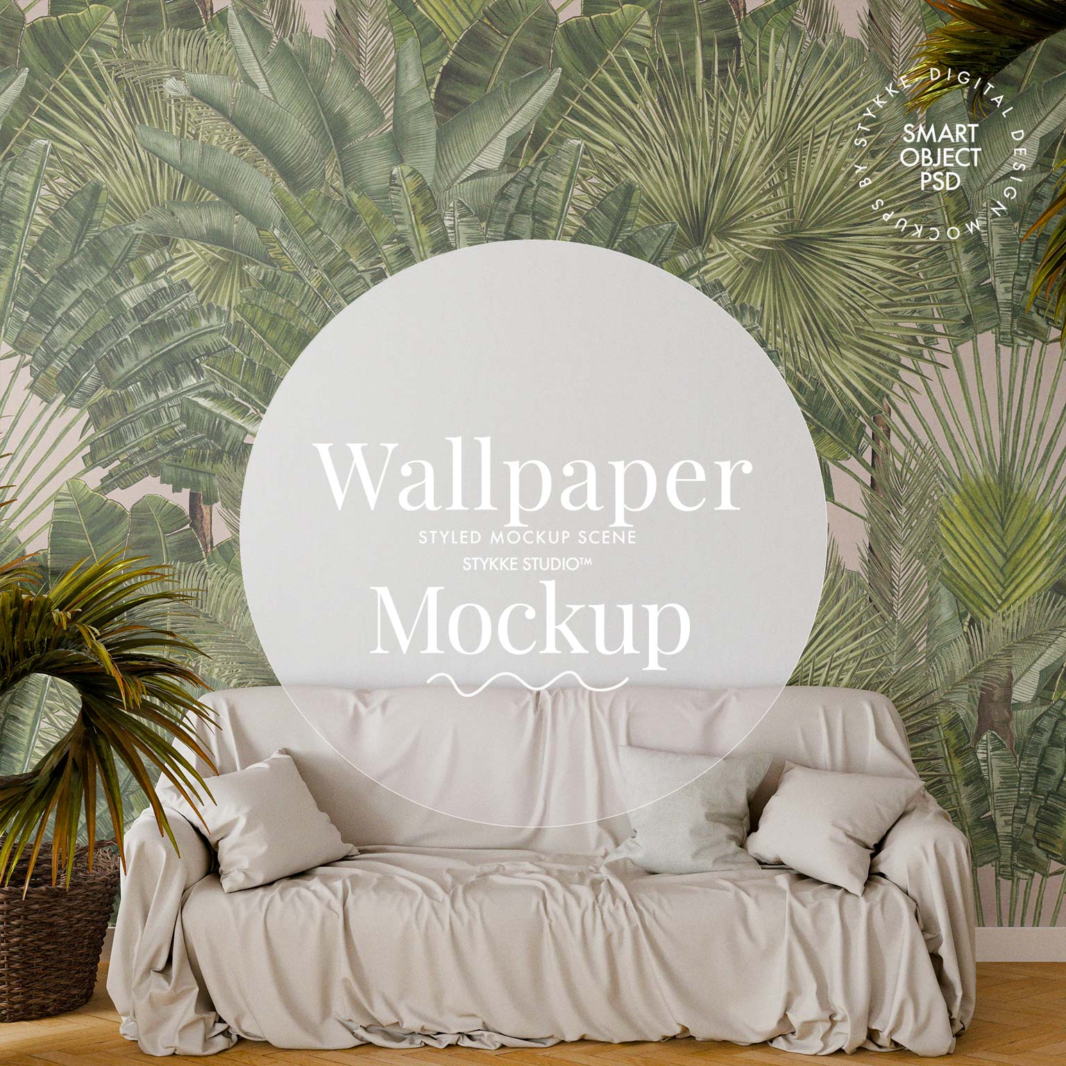 Wallpaper Mockup | Tropical Linen 1