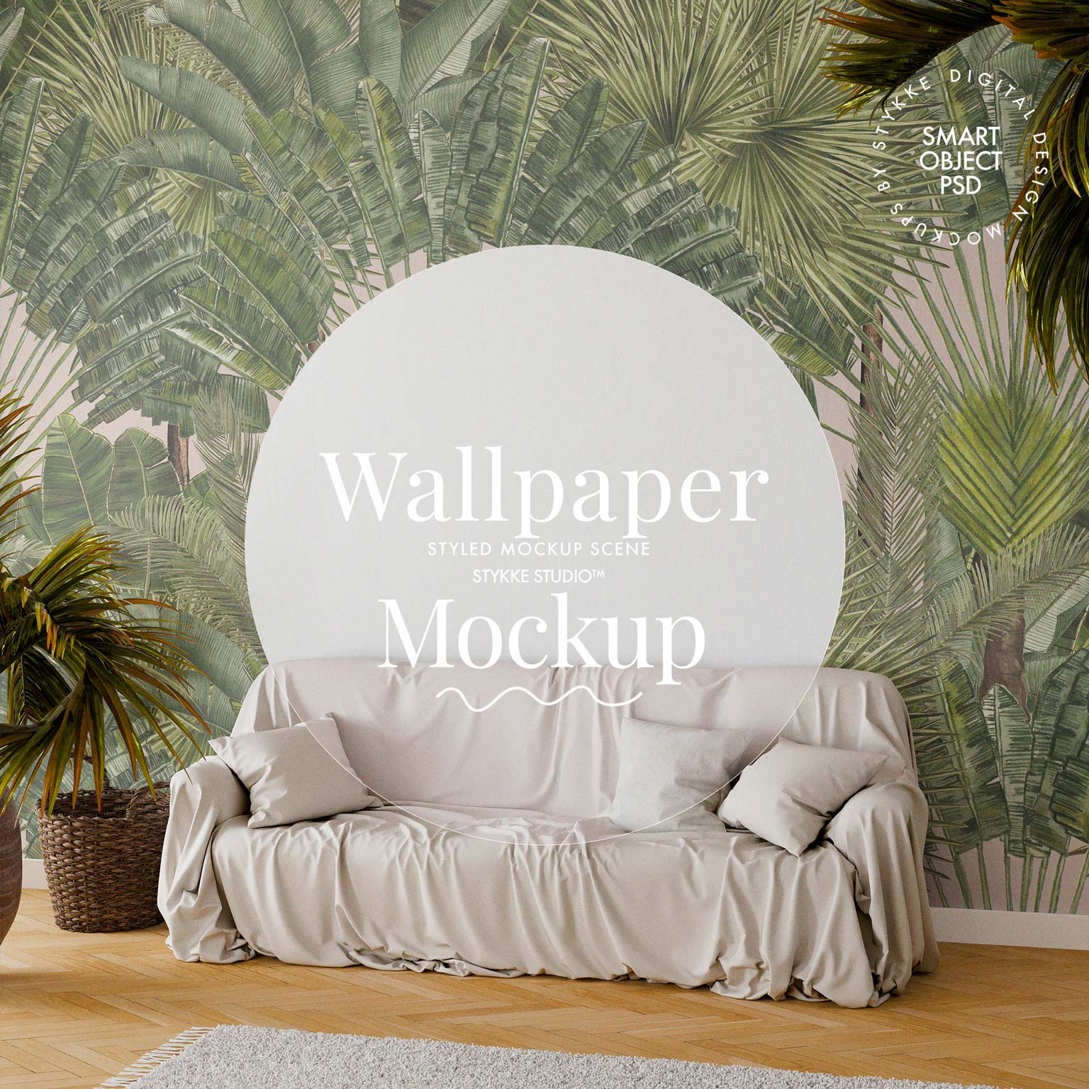 Wallpaper Mockup | Tropical Linen 2