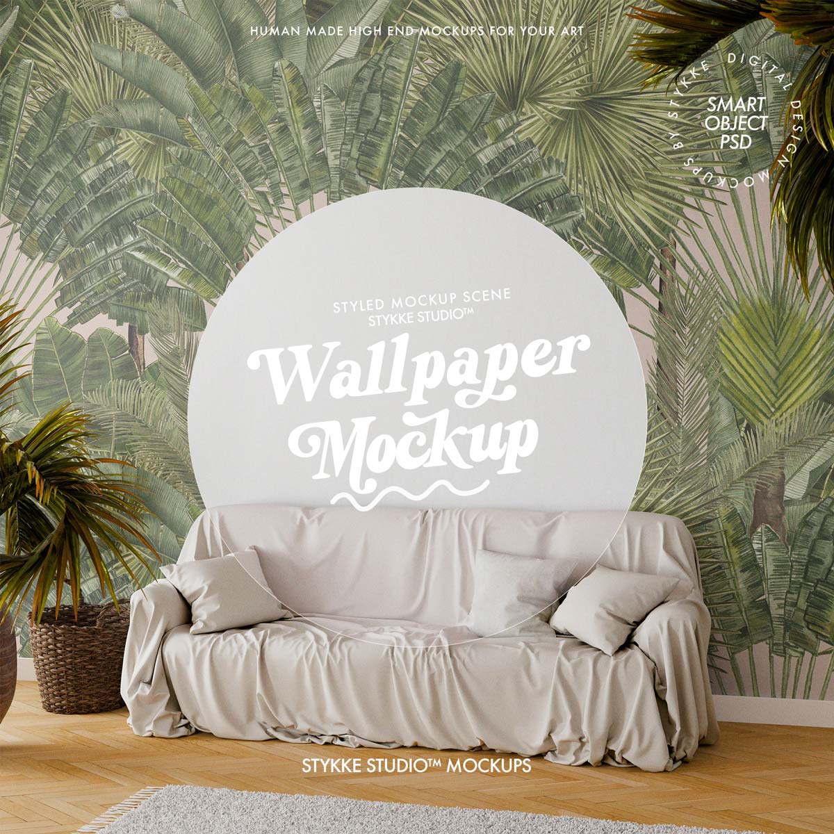 Wallpaper Mockup | Tropical Linen 2