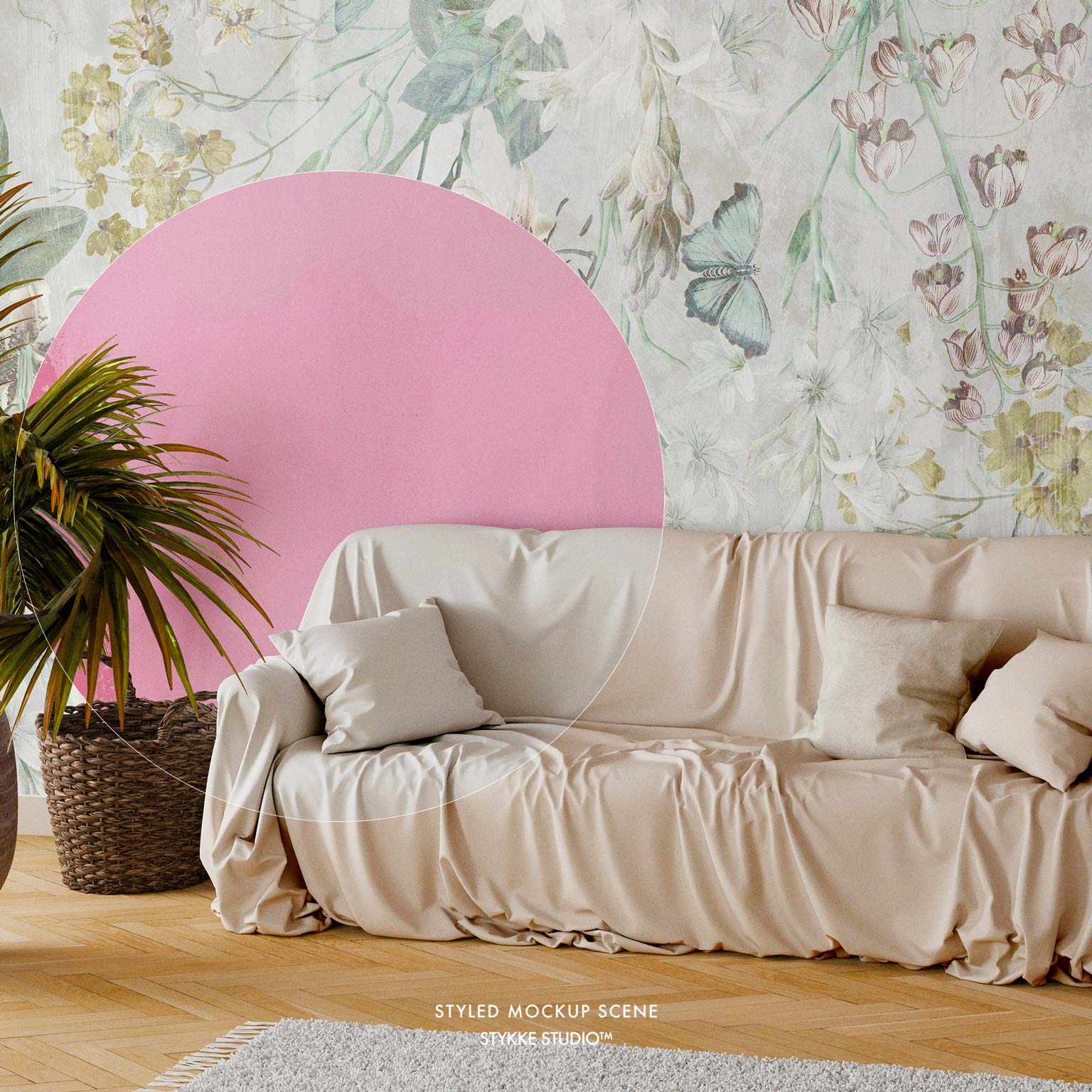 Wallpaper Mockup | Tropical Linen 2