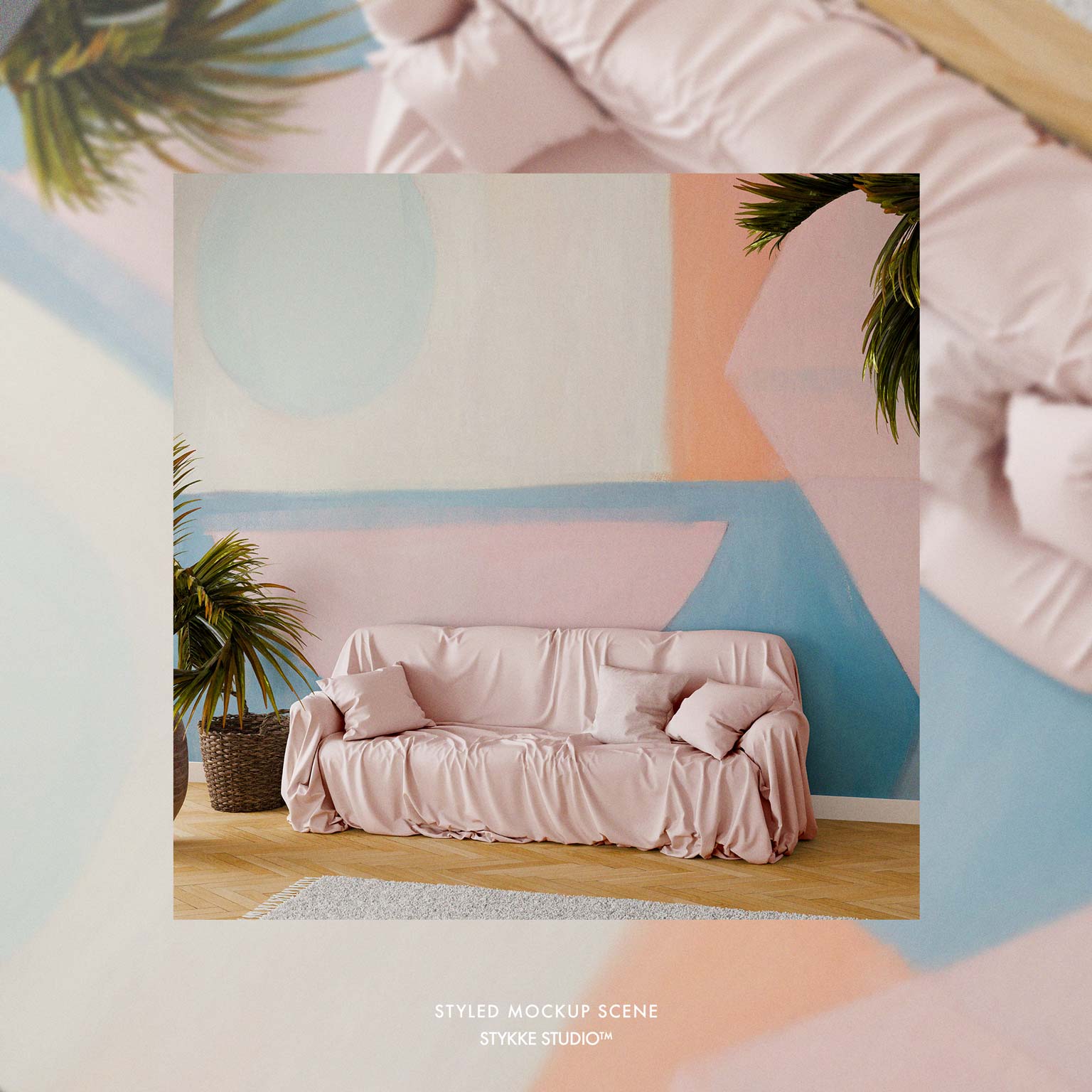 Wallpaper Mockup | Tropical Linen 2