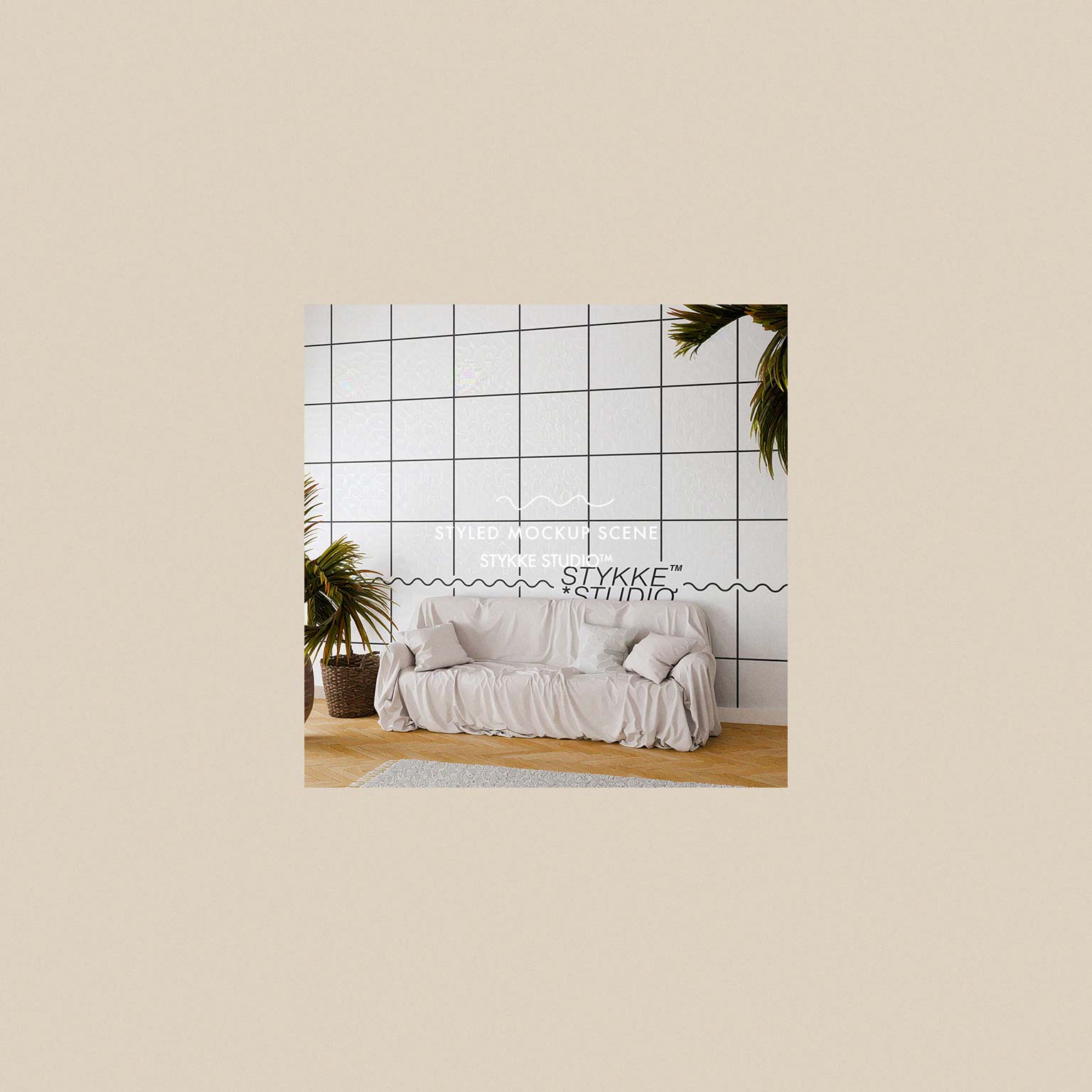 Wallpaper Mockup | Tropical Linen 2