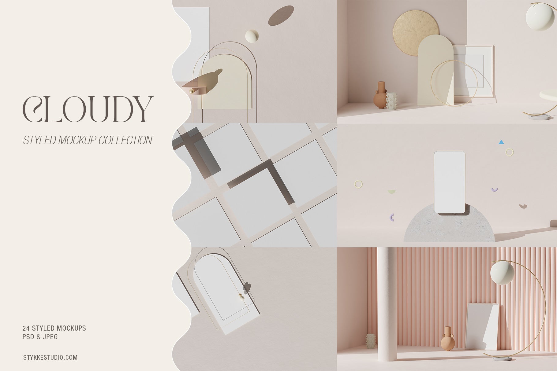 CLOUDY | Contemporary Modern Mockups - Stykke Studio