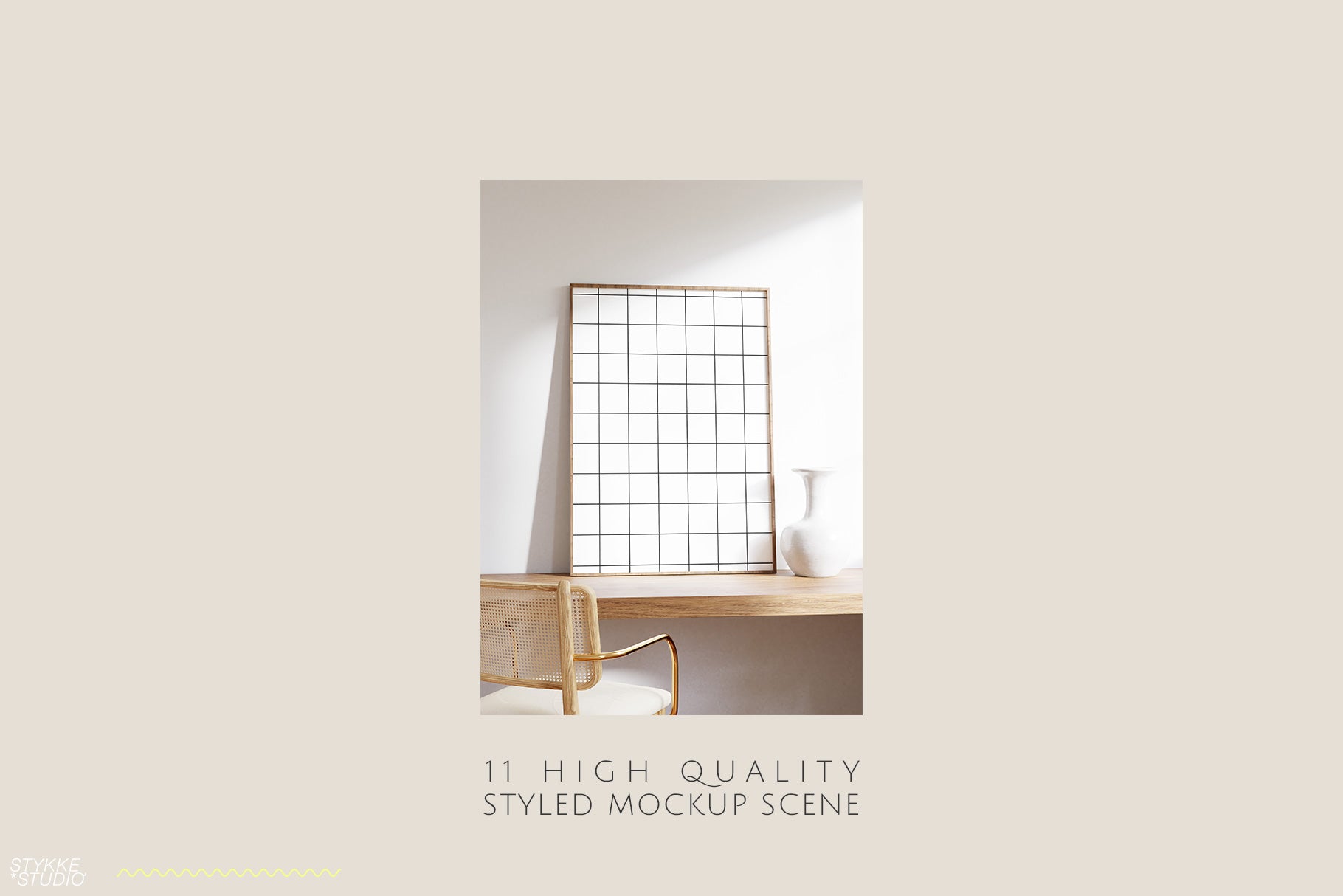 SOFT WHITE & CERAMIC | Frame Mockup Set - Stykke Studio