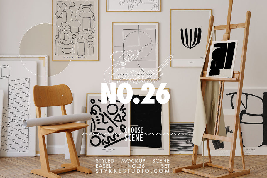 EASEL NO. 26 | Frame & Canvas Mockup Set