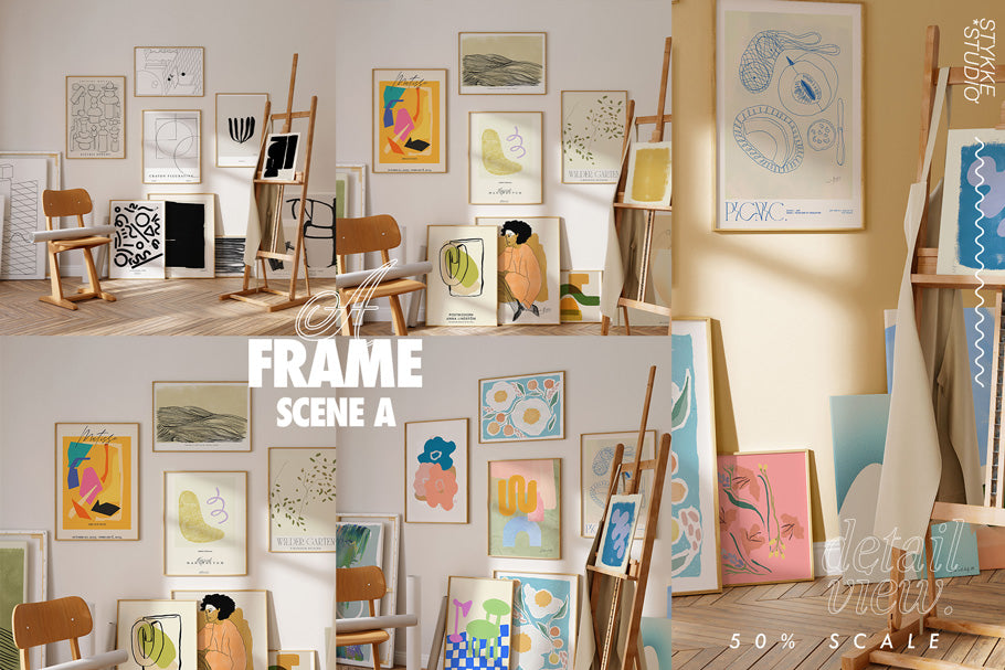 EASEL NO. 27 | Frame & Canvas Mockup Set