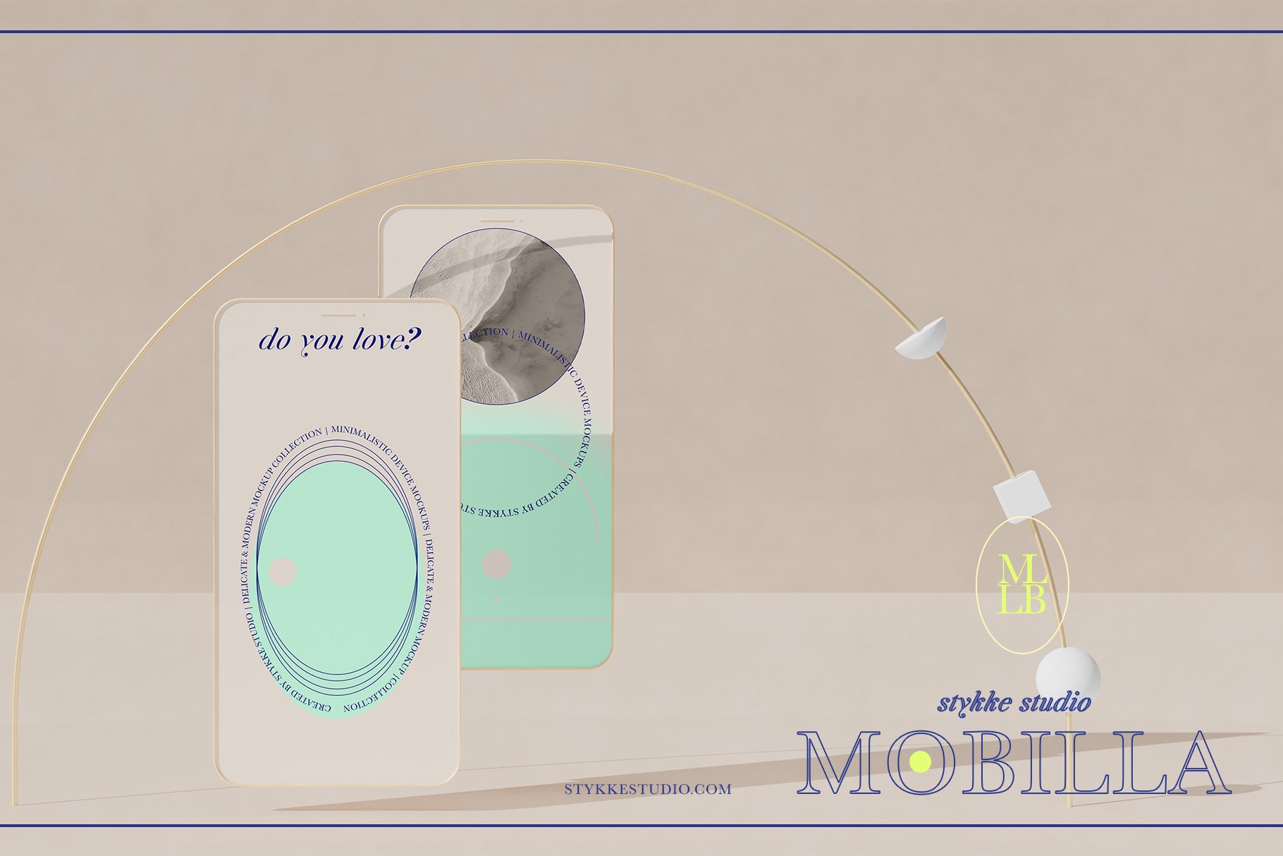 MOBILLA | Minimalistic & Modern Phone Mockup - Stykke Studio