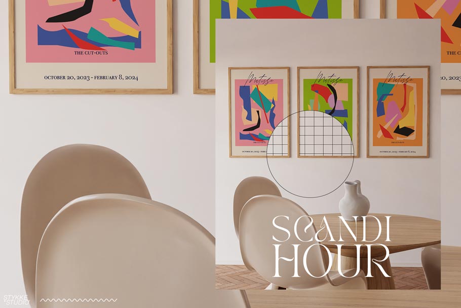 SCANDI HOUR | Frame & Interior Mockups - Stykke Studio