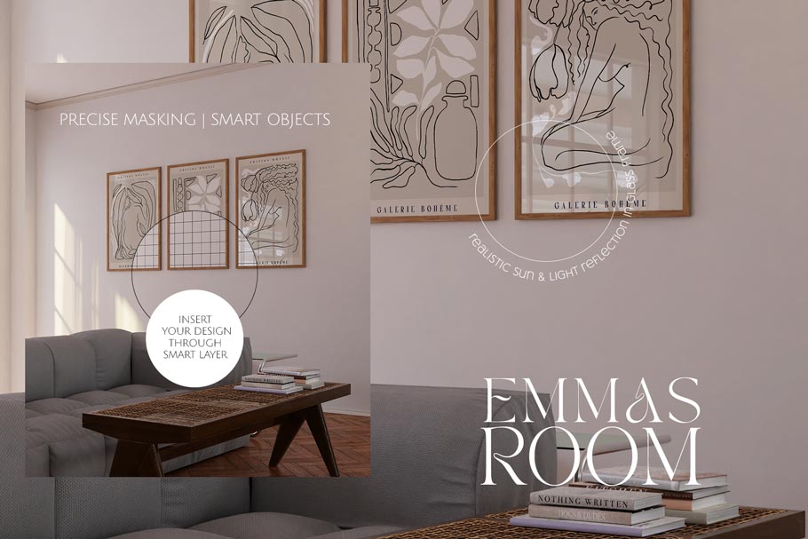 EMMA‘S ROOM | Frame & Interior Mockups - Stykke Studio