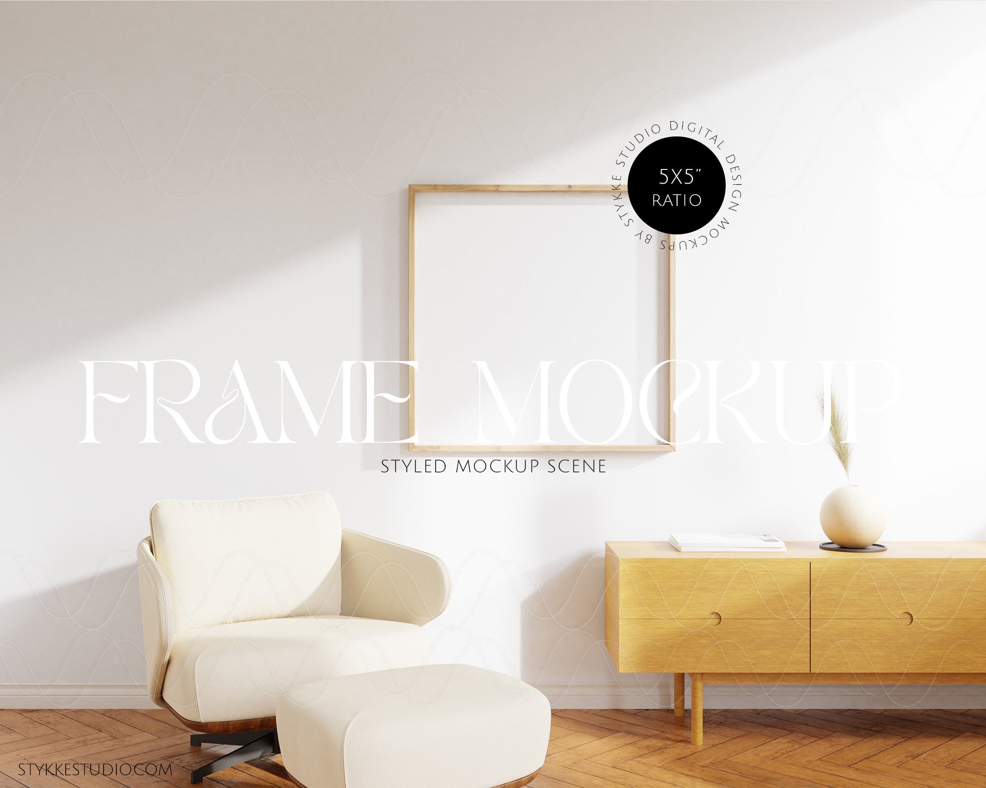 Wood White 06 | 1 Frame Single Mockup