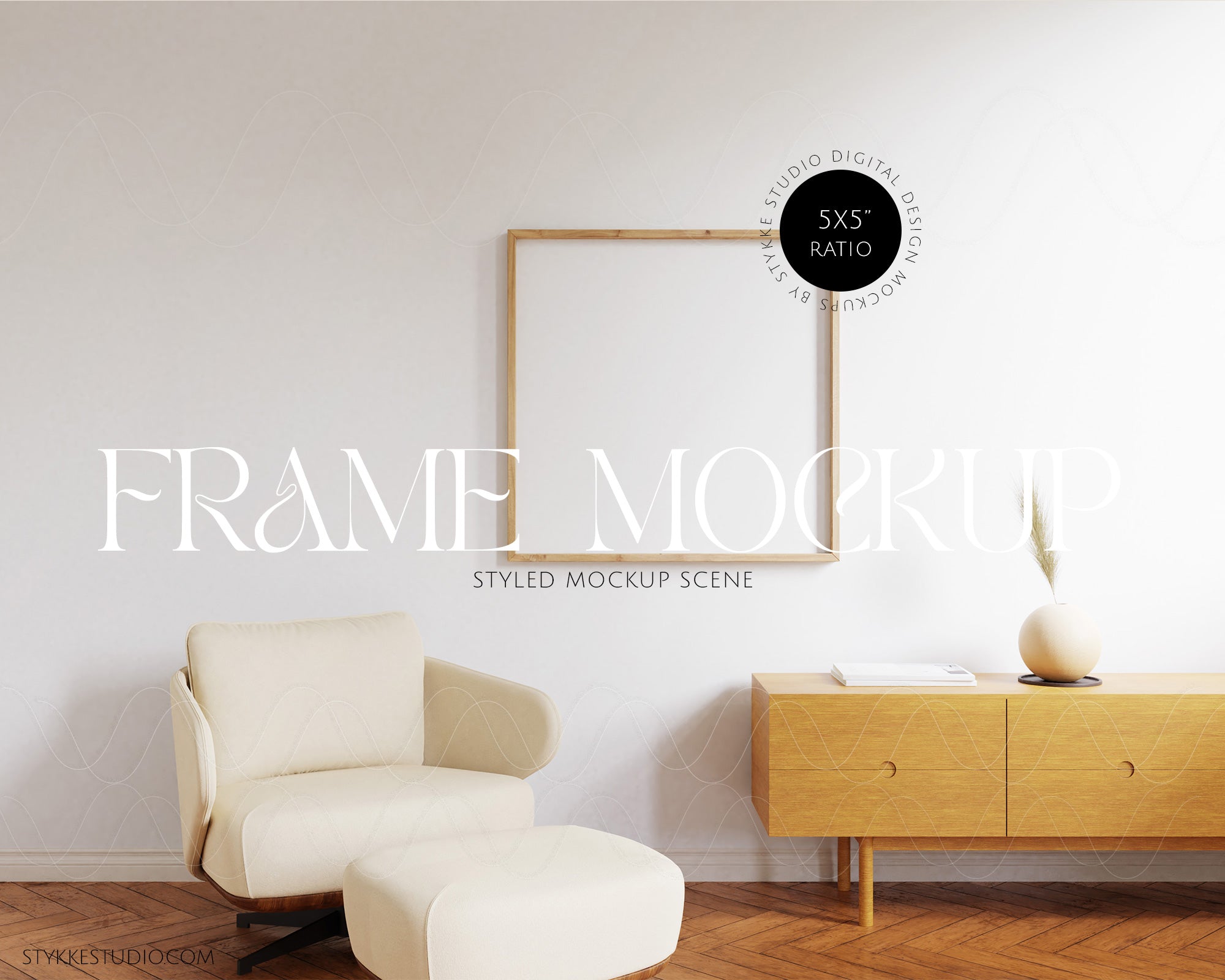 Wood White 03 | 1 Frame Single Mockup