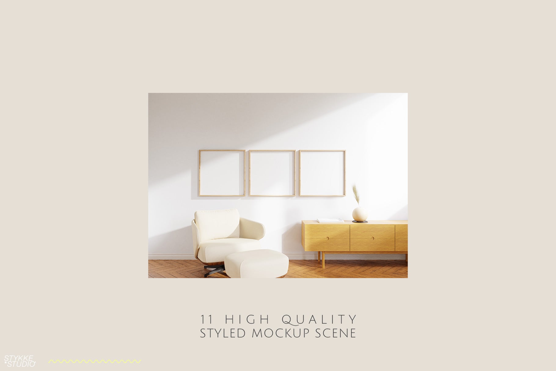 SCANDI | White Wood Frame Mockups - Stykke Studio