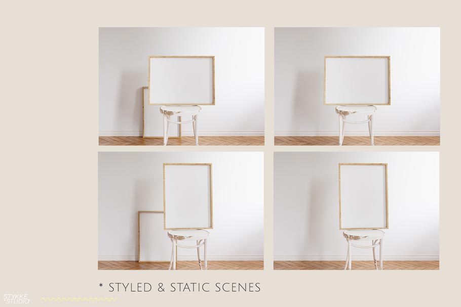 L'ATELIER D'ARTISTE | Frame Mockup Set - Stykke Studio