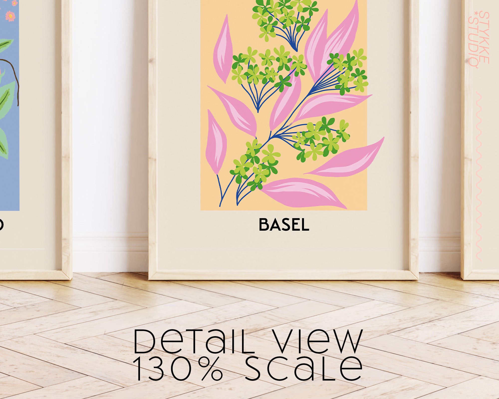 Natural Wood 18 | 3 Frame Single Mockup